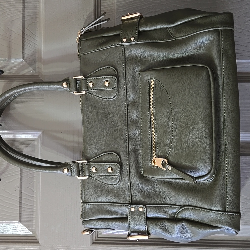 Elegant Dark Green Handbag - Picture 2 of 10